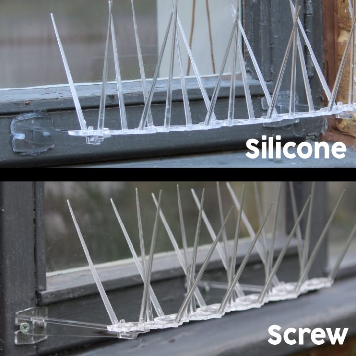 Defender® Opening Window Spikes can be easily installed with silicone glue or screws