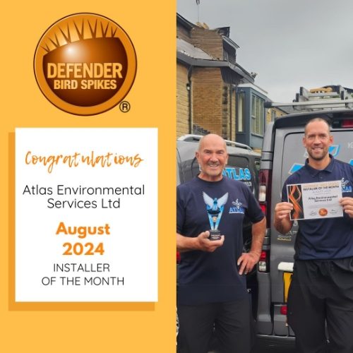 Atlas Environmental Services Ltd - Winner August Defender Bird Spikes