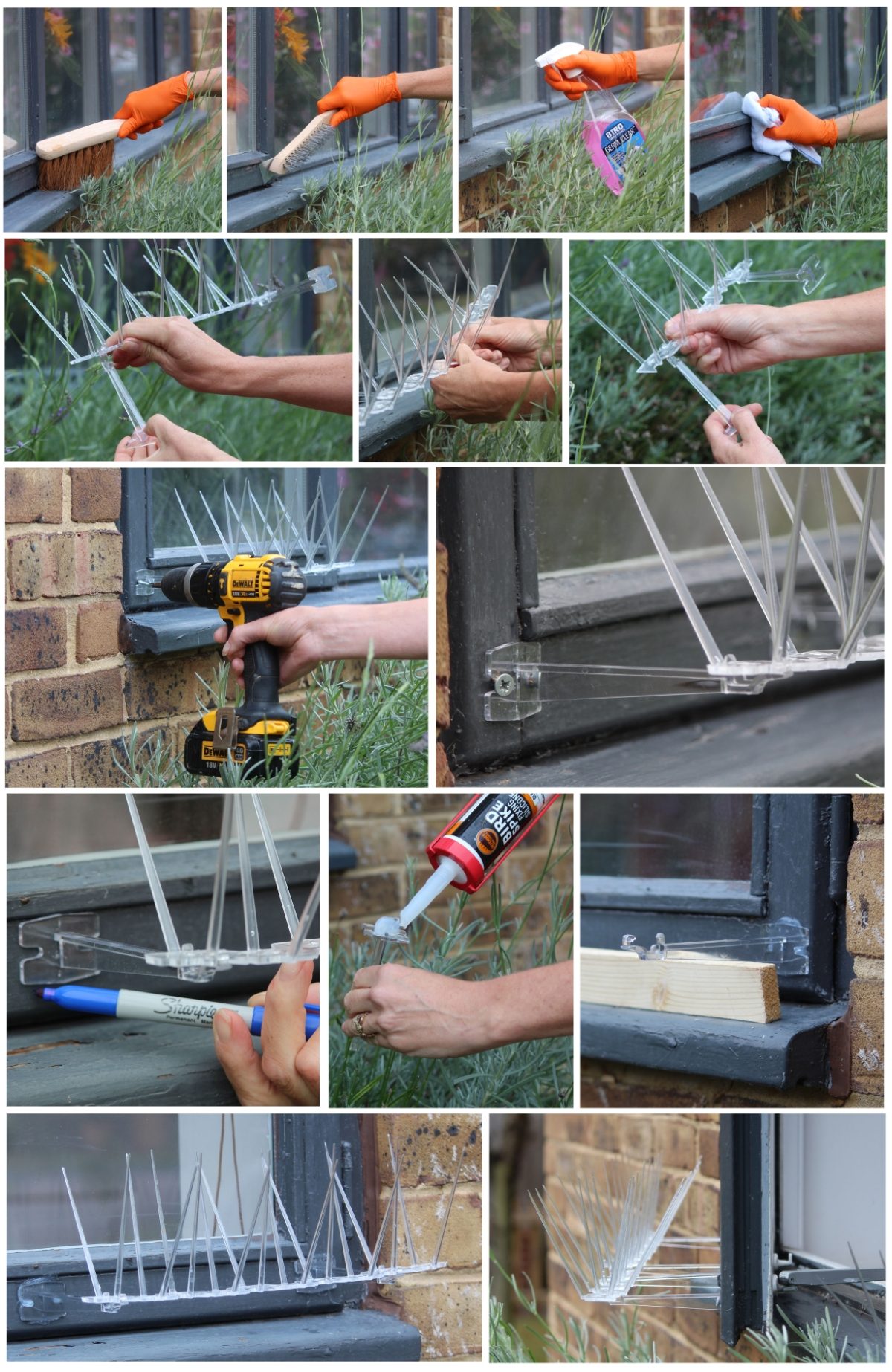 How to install Defender® Opening Window Spikes - Photographic Installation Guide