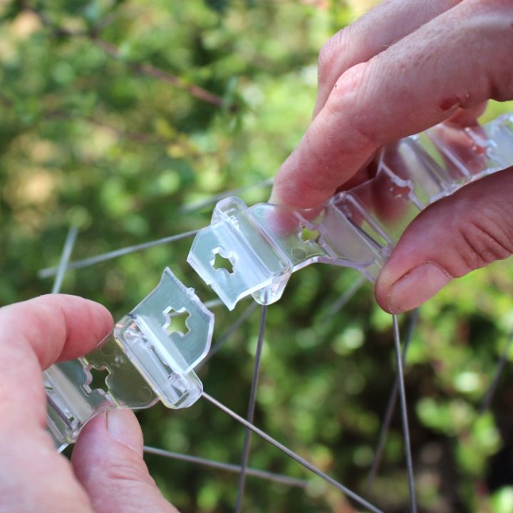 Defender® Seagull Spikes can be snapped into smaller pieces by hand