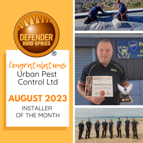 Urban Pest Control Ltd - Winner Defender Bird Spikes Installer of the Month