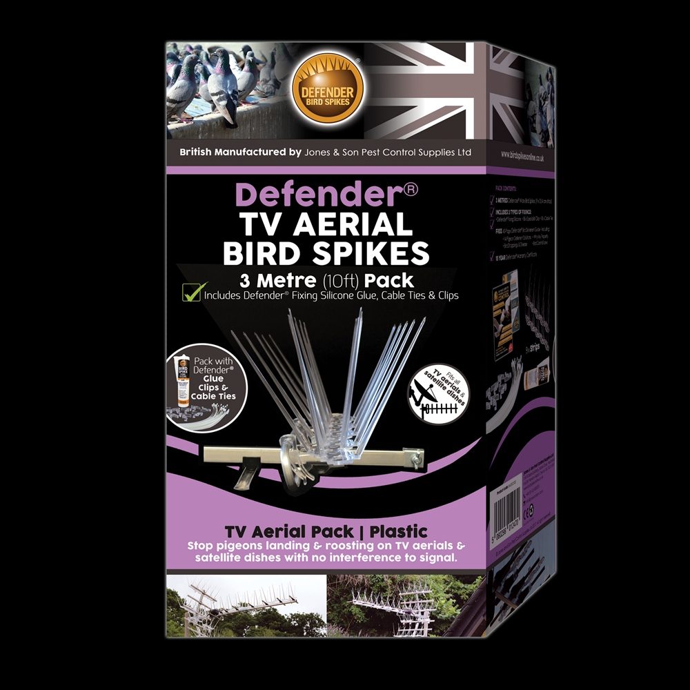 Defender TV Aerial Bird Spikes & Pigeon Spikes6 MetreBird Deterrent Guide 